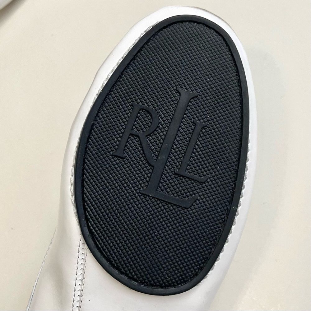 Lauren Ralph Lauren White Leather Mules with Silver Detail - Picture 9 of 13